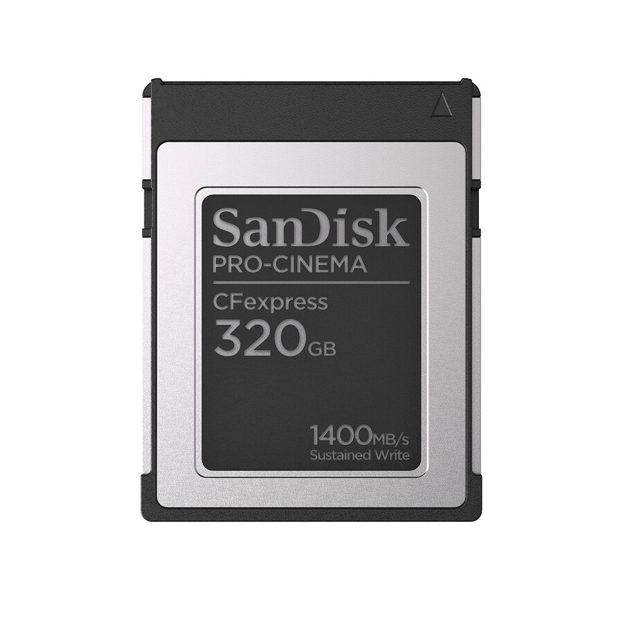 paměťová karta sandisk pro-cinema cfexpress typu b s kapacitou 640 gb sandisk