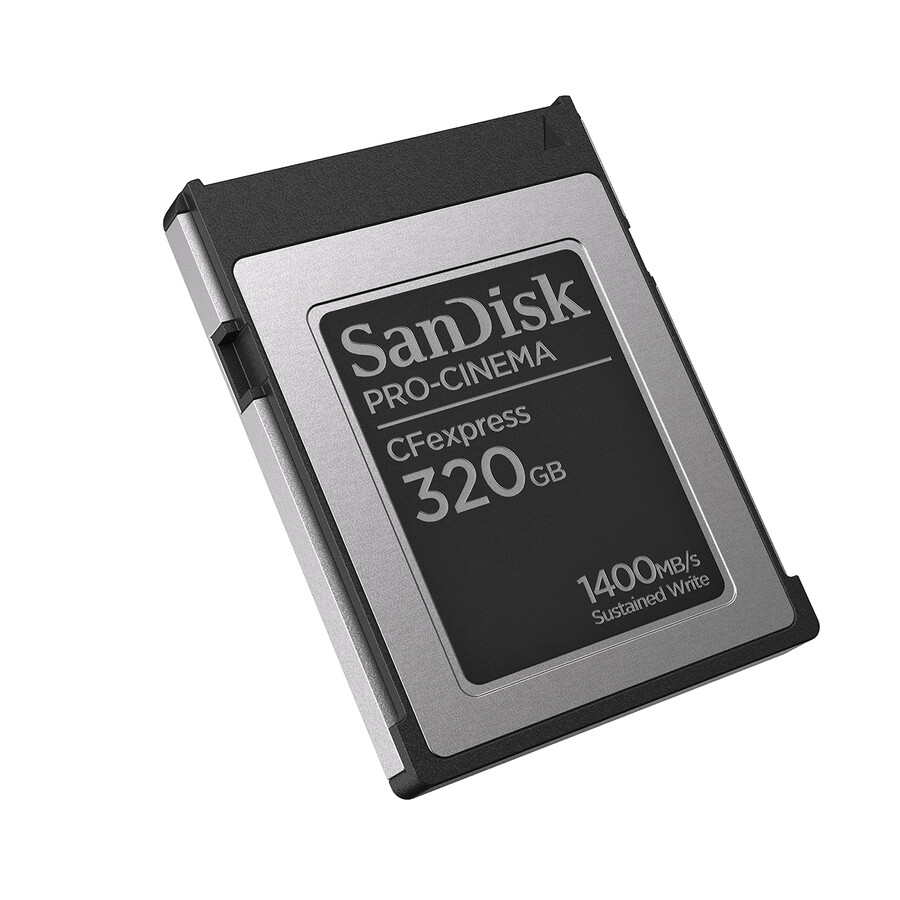 paměťová karta sandisk pro-cinema cfexpress typu b s kapacitou 640 gb sandisk
