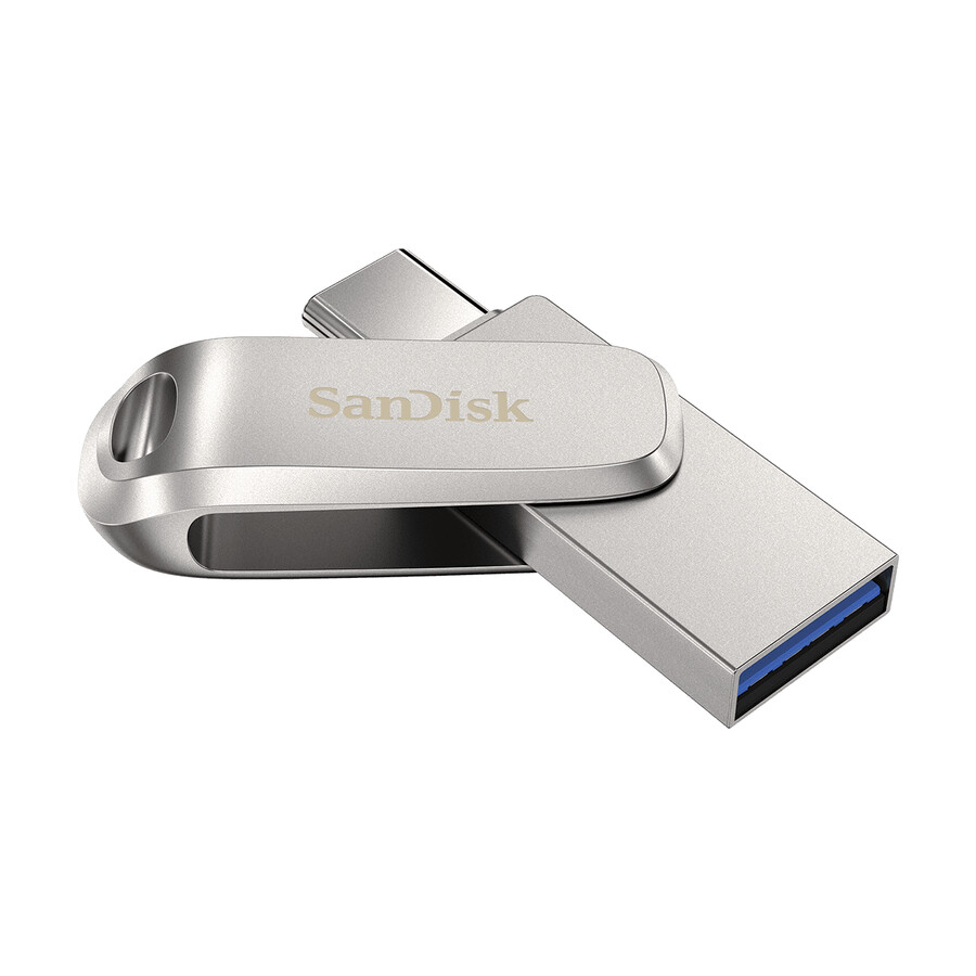512gb stříbrný flash disk sandisk ultra dual drive luxe s usb type-c sandisk